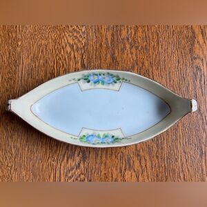 Vintage Floral Hand Painted Meito China Trinket Dish